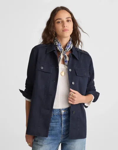 Madewell Easy Utility Shirt-jacket In Blue