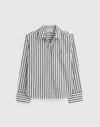 Madewell Easy Y-neck Button-up Shirt In Animal Print