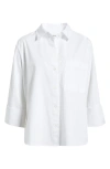 Madewell Easy Y-neck Poplin Button-up Shirt In White