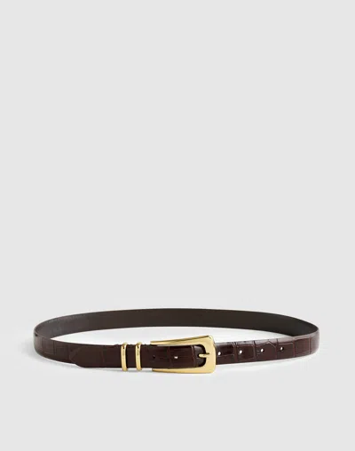 Madewell Elongated-buckle Belt In Brown