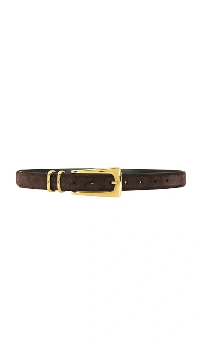 Madewell Elongated Buckle Belt In Cark Carob
