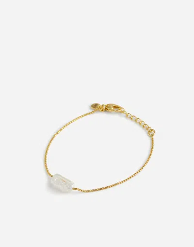Madewell Elongated Freshwater Pearl Chain Bracelet In Gold