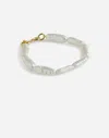 Madewell Elongated Pearl Bead Bracelet In Pale Gold