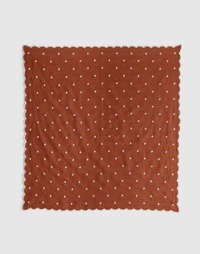 Madewell Embroidered Bandana In Brown