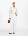 Madewell Embroidered Oversized Button-up Shirt In White