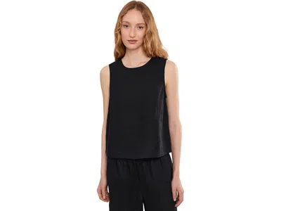 Madewell Embroidered Shell Top In 100% Linen In Black