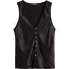 Madewell Emily Satin Sleeveless Button-up Shirt