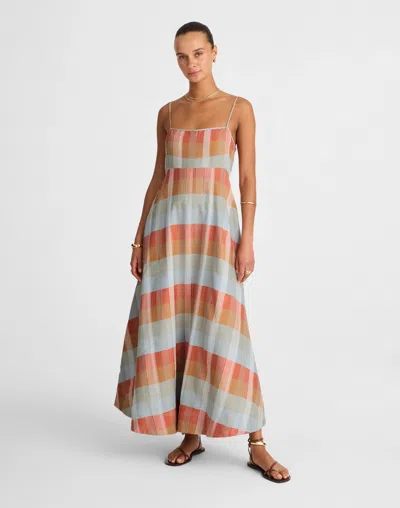Madewell Empire-waist Midi Dress In Multi