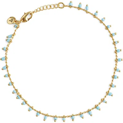 Madewell Enamel Chain Anklet In Gold