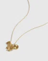 Madewell Engine Turned Cluster Charm Necklace In Gold