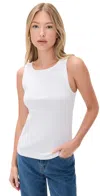 Shop Madewell Essential High-neck Tank In Supima Rib White