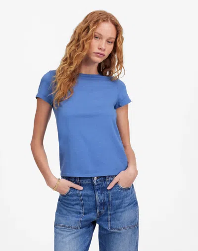 Madewell Essential Slim Tee In Delphinium Blue