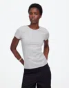 Madewell Essential Slim Tee In Hthr Medium Grey