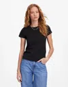 Madewell Slim Shrunken Tee In Jet Black
