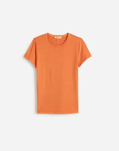 Madewell Essential Slim Tee In Orange