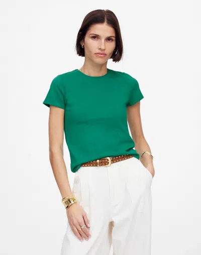 Madewell Essential Slim Tee In Verdant Green
