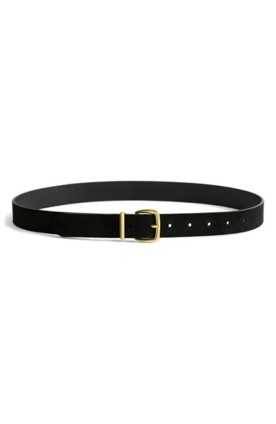 Madewell Essential Suede Belt In True Black