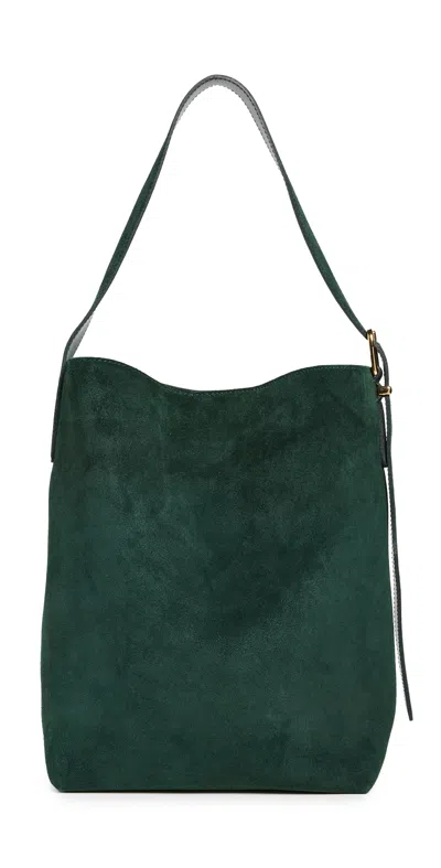 Madewell Essentials Bucket Tote Suede Luxury Forest Suede