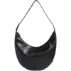 Madewell Essentials Curve Leather Shoulder Bag In Black