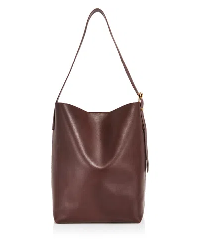 Madewell The Essential Medium Bucket Tote In Chocolate Raisin