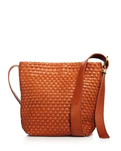 Madewell Essentials Mini Bucket Bag Woven In Warm Cinnamon