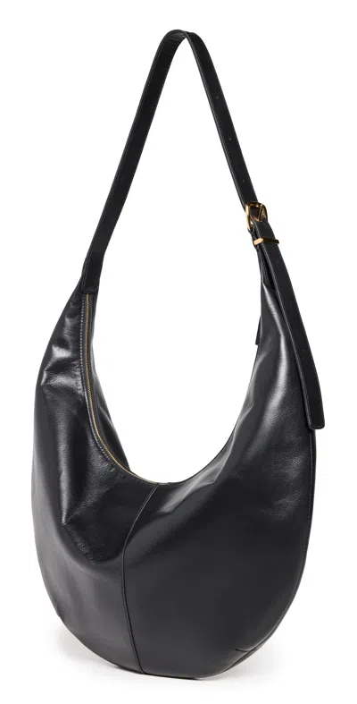 Madewell The Essential Curve Shoulder Bag In True Black