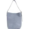 Madewell Essentials Suede Bucket Bag In Blue