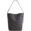 Madewell The Essential Bucket Tote In Sleek Charcoal