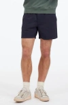 Madewell Everywear Cotton & Hemp Shorts In Black Coal