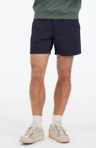Madewell Everywear Cotton & Hemp Shorts In Black Coal