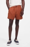 Madewell Everywear Linen Shorts In Brown