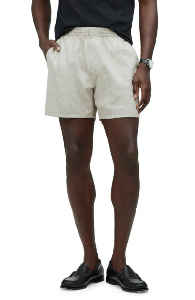 Madewell Everywear Linen Twill Shorts In Light Sand