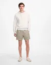 Madewell Everywear Linen Shorts In Sage