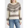 Madewell Fair Isle Boxy Sweater In Neutral
