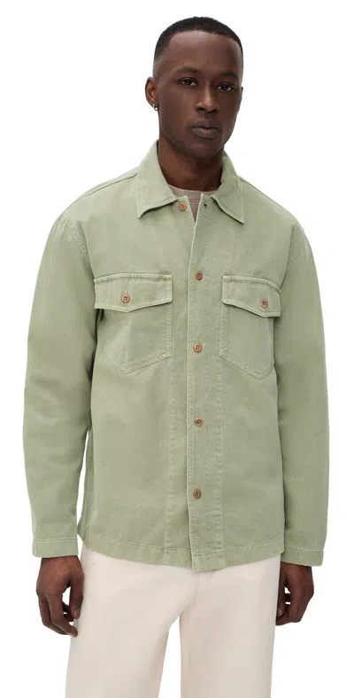 Madewell Fatigue Twill Shirt In Bondex Earthen Sage In Green