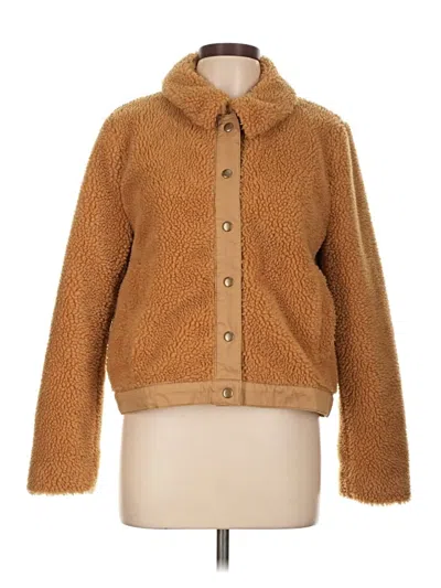 Pre-owned Madewell Faux Fur Jacket In Brown