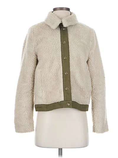 Pre-owned Madewell Faux Fur Jacket In Ivory