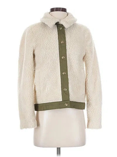 Pre-owned Madewell Faux Fur Jacket In Ivory