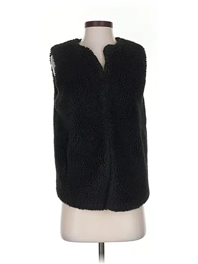 Pre-owned Madewell Faux Fur Vest In Black