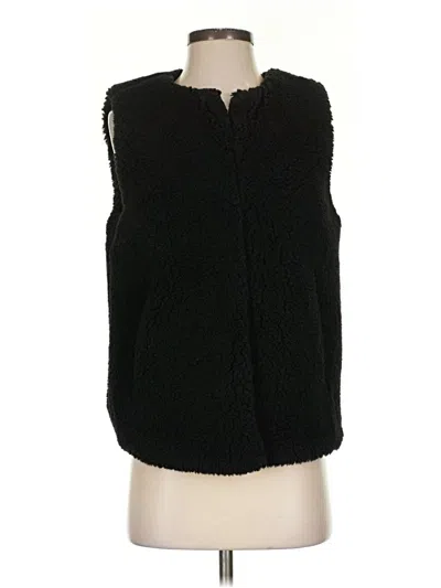 Pre-owned Madewell Faux Fur Vest In Black