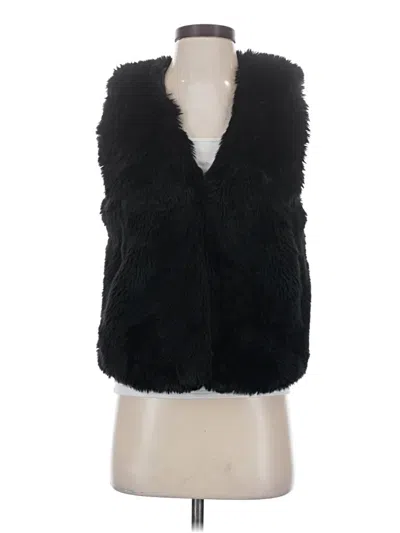 Pre-owned Madewell Faux Fur Vest In Black
