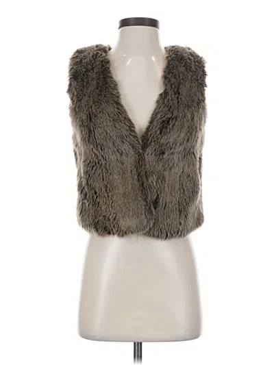 Pre-owned Madewell Faux Fur Vest In Gray