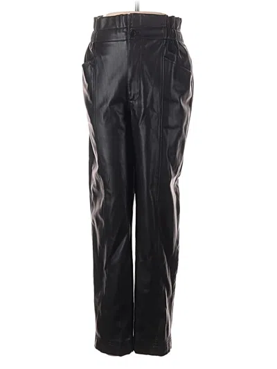 Pre-owned Madewell Faux Leather Pants In Black