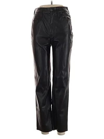Pre-owned Madewell Faux Leather Pants In Black
