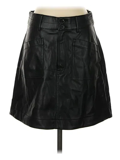 Madewell Faux Leather Skirt In Black