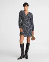 Madewell Faux-wrap Midi Dress In Animal Print