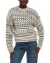 Madewell Fawn Open Stitch Stripe Wool & Alpaca-blend Pullover In Multi