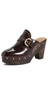 Madewell Finneas Clogs Stained Rosewood In Brown