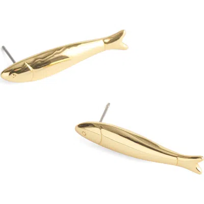 Madewell Fish Drop Earrings In Gold