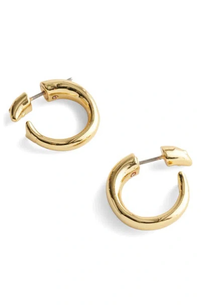 Madewell Fish Split Hoop Earrings In Gold